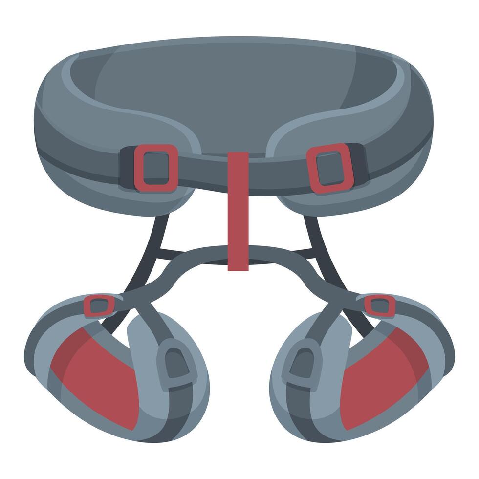 Detailed illustration of a modern climbing harness isolated on a white background vector