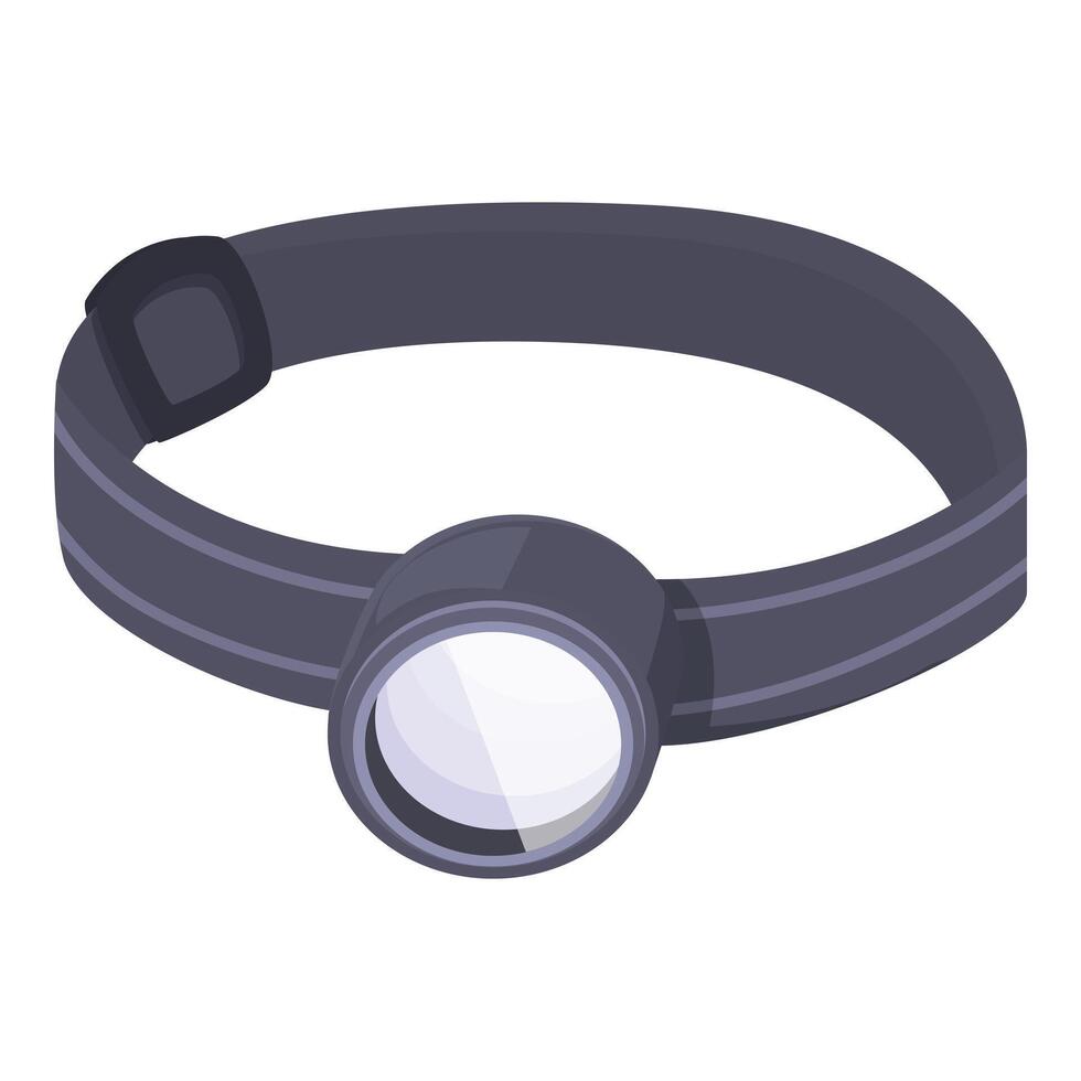 Isometric illustration of a cartoonstyle mining headlamp, suitable for various design uses vector