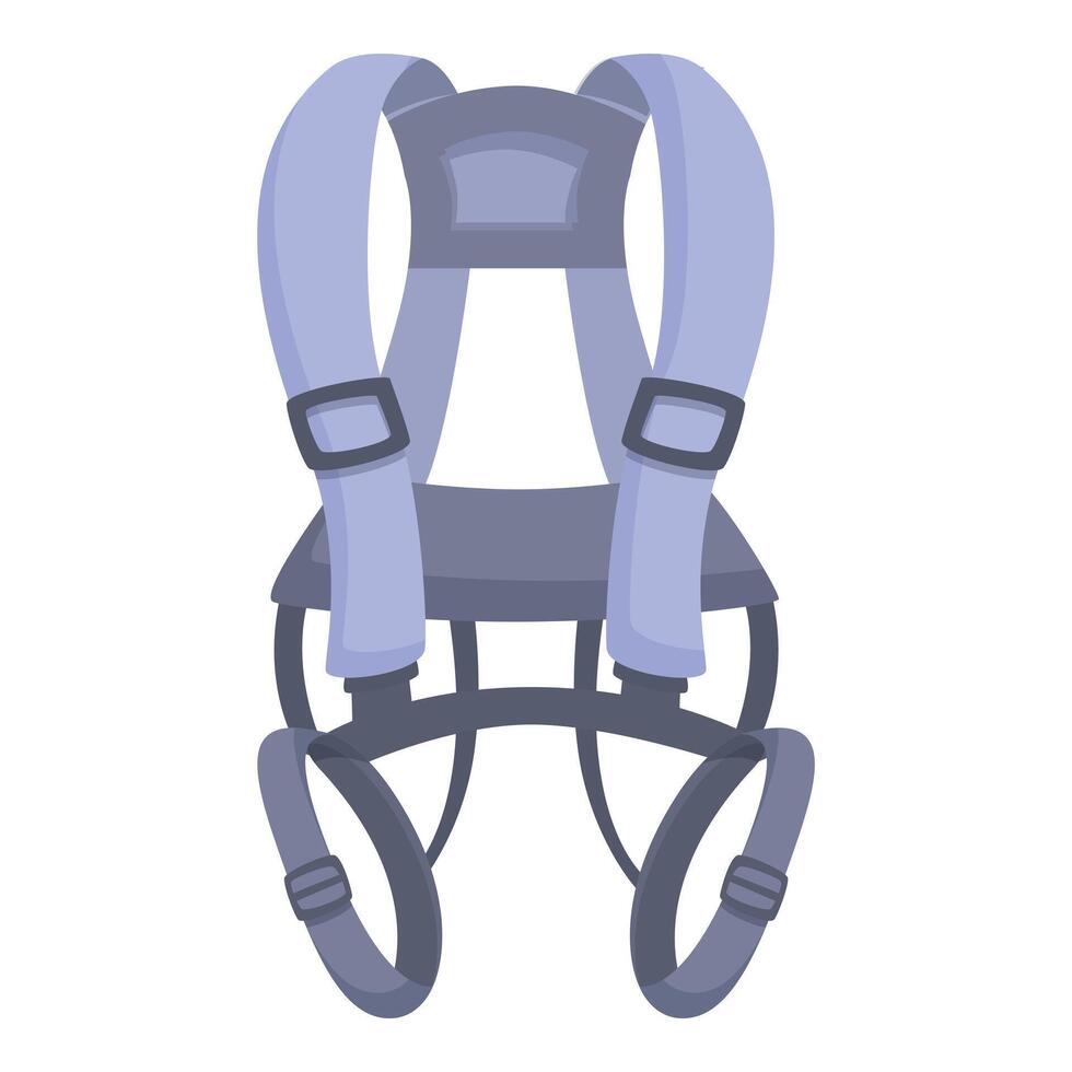 drawing of a protective safety harness in purple color, suitable for work at height vector