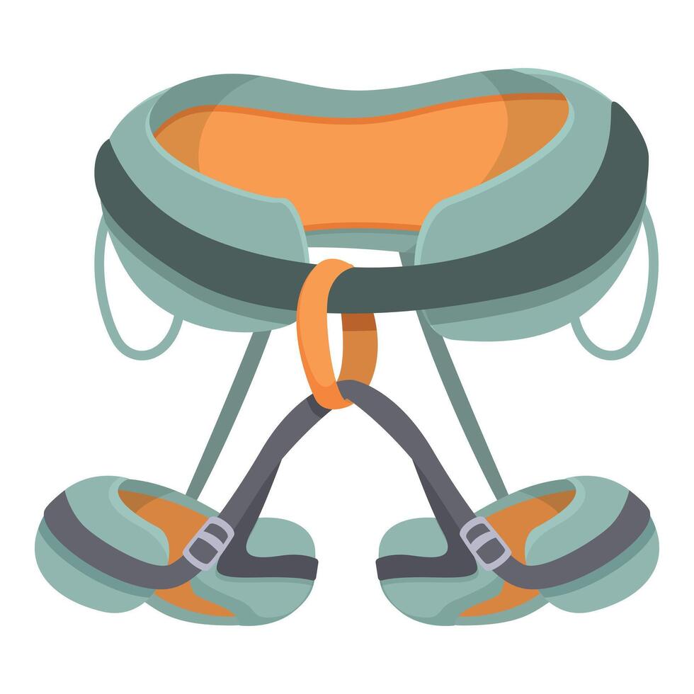 illustration of a modern climbing harness in a flat design style, isolated on white vector