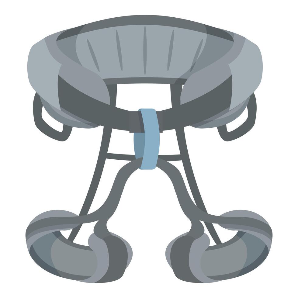 graphic of a stylized climbing harness for mountaineering or rock climbing vector