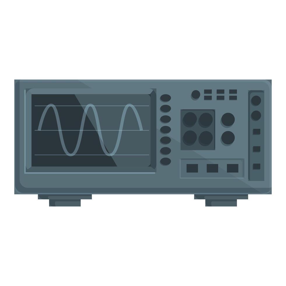 Detailed graphic of a modern digital oscilloscope for electronic measurements vector