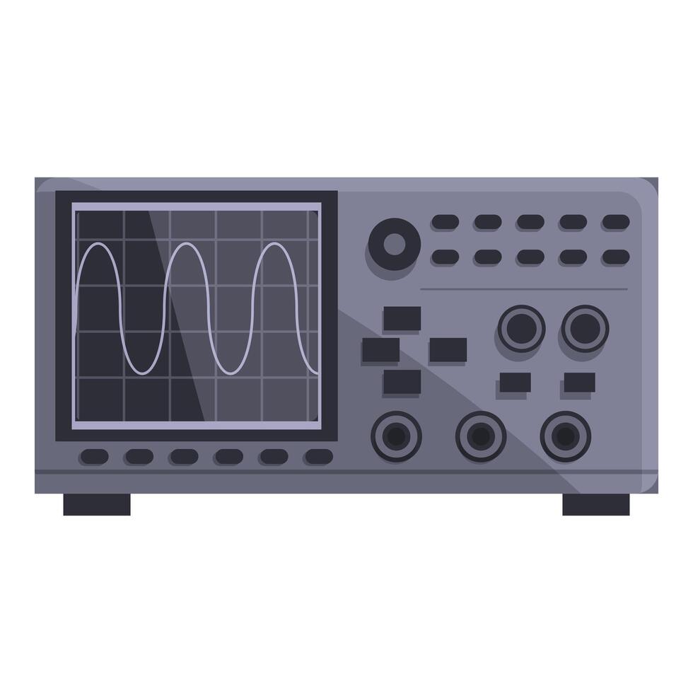 Modern digital oscilloscope depicted in a detailed graphic, suitable for technical content vector
