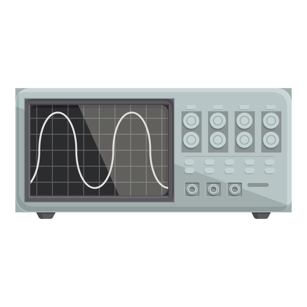 Digital oscilloscope equipment illustration vector