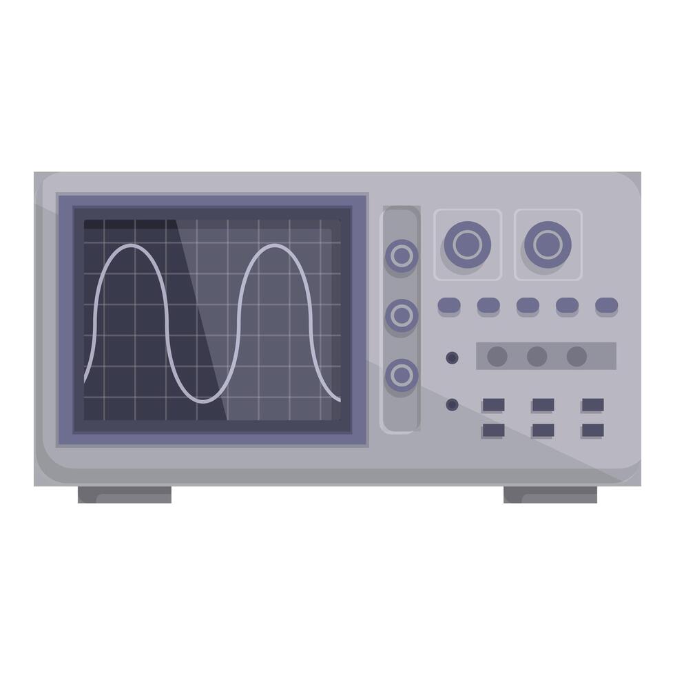 Modern digital oscilloscope illustration vector