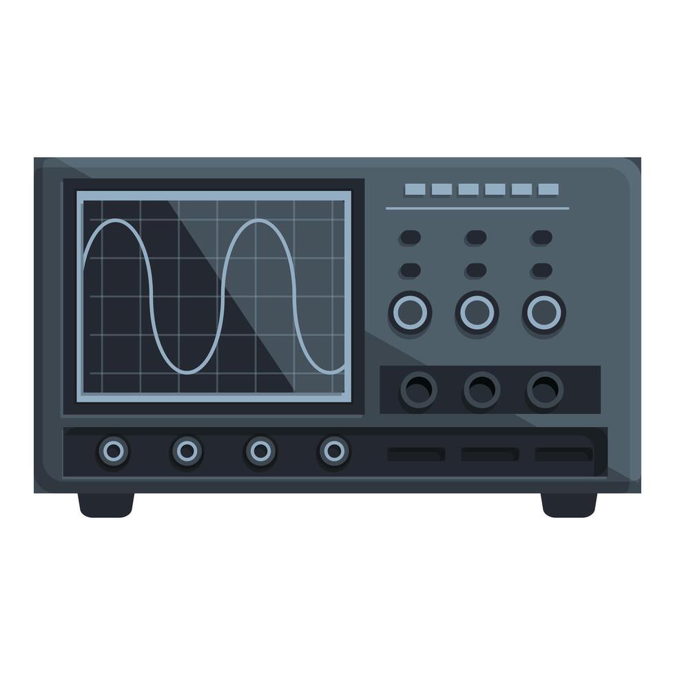 Modern digital oscilloscope equipment illustration vector