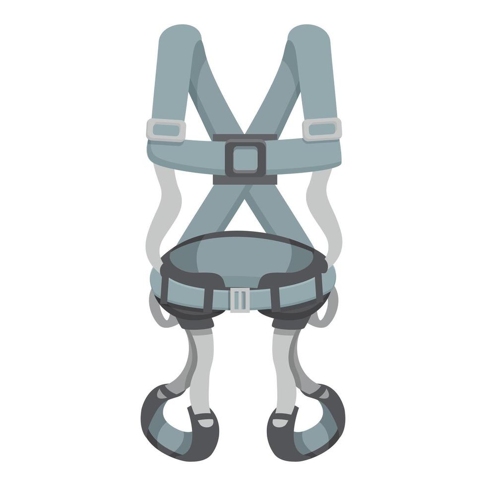 Isolated design of a personal protective safety harness for work at heights vector