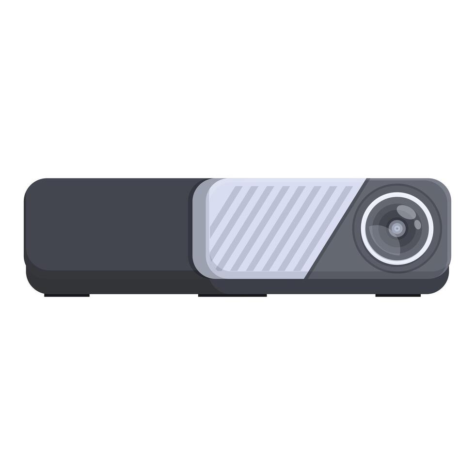 Digital illustration of a sleek, contemporary portable projector on a white background vector