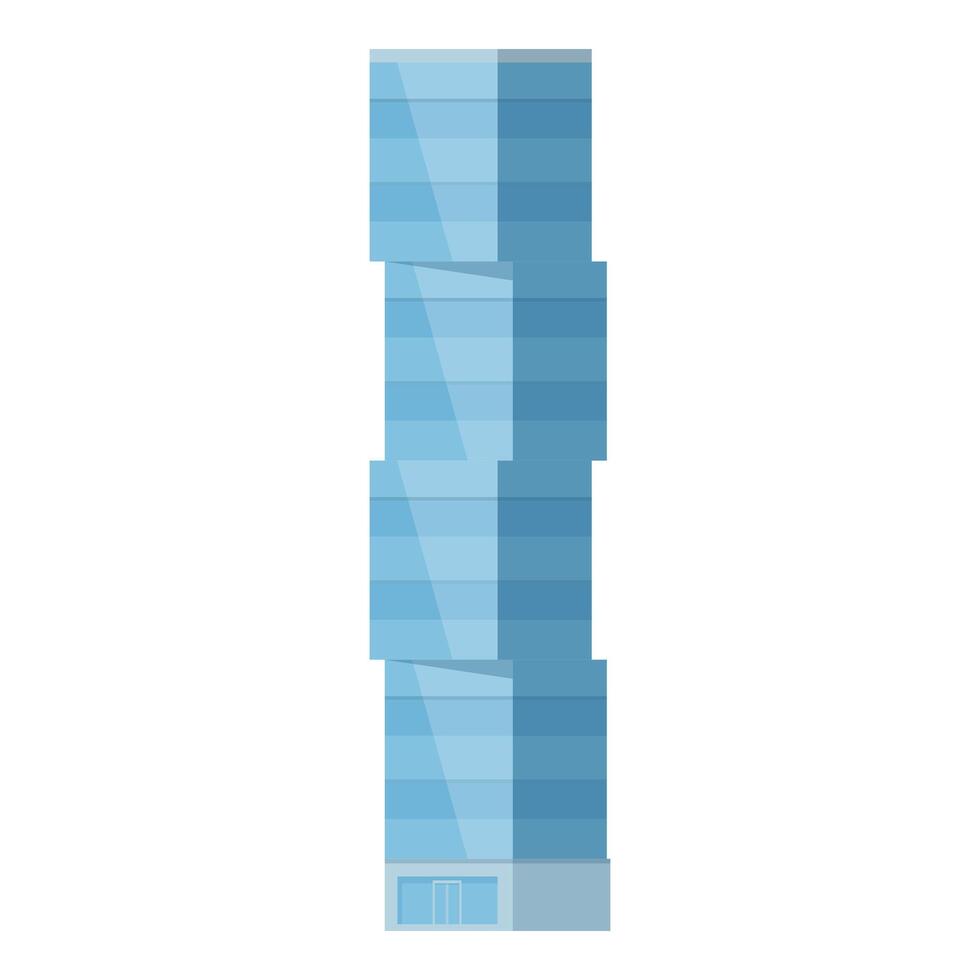 Abstract blue glass office building vector