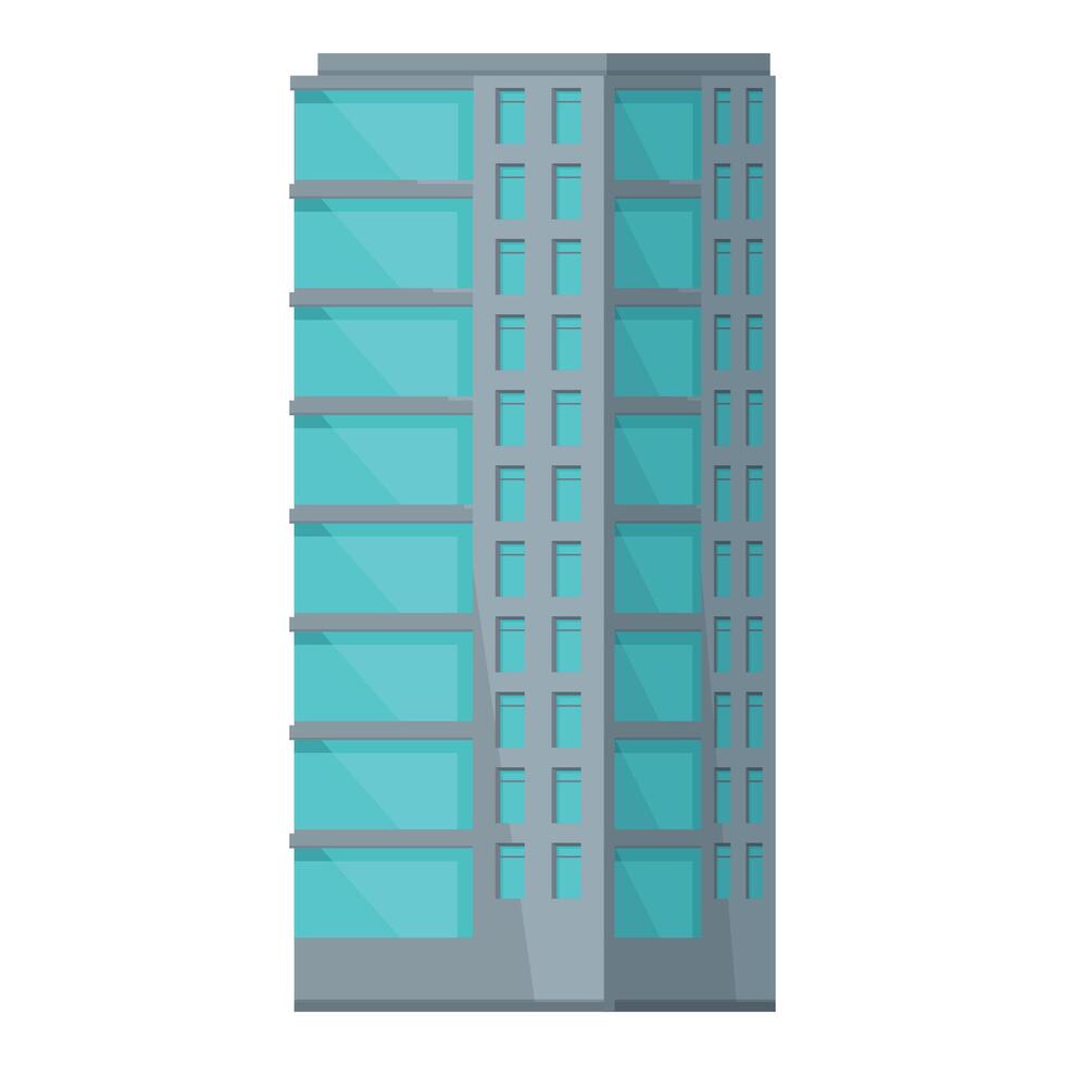 Modern office building flat illustration vector
