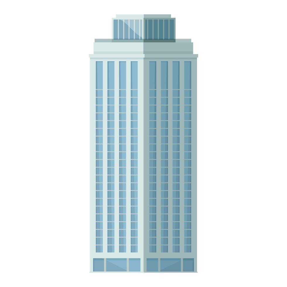 Modern skyscraper building isolated on white vector