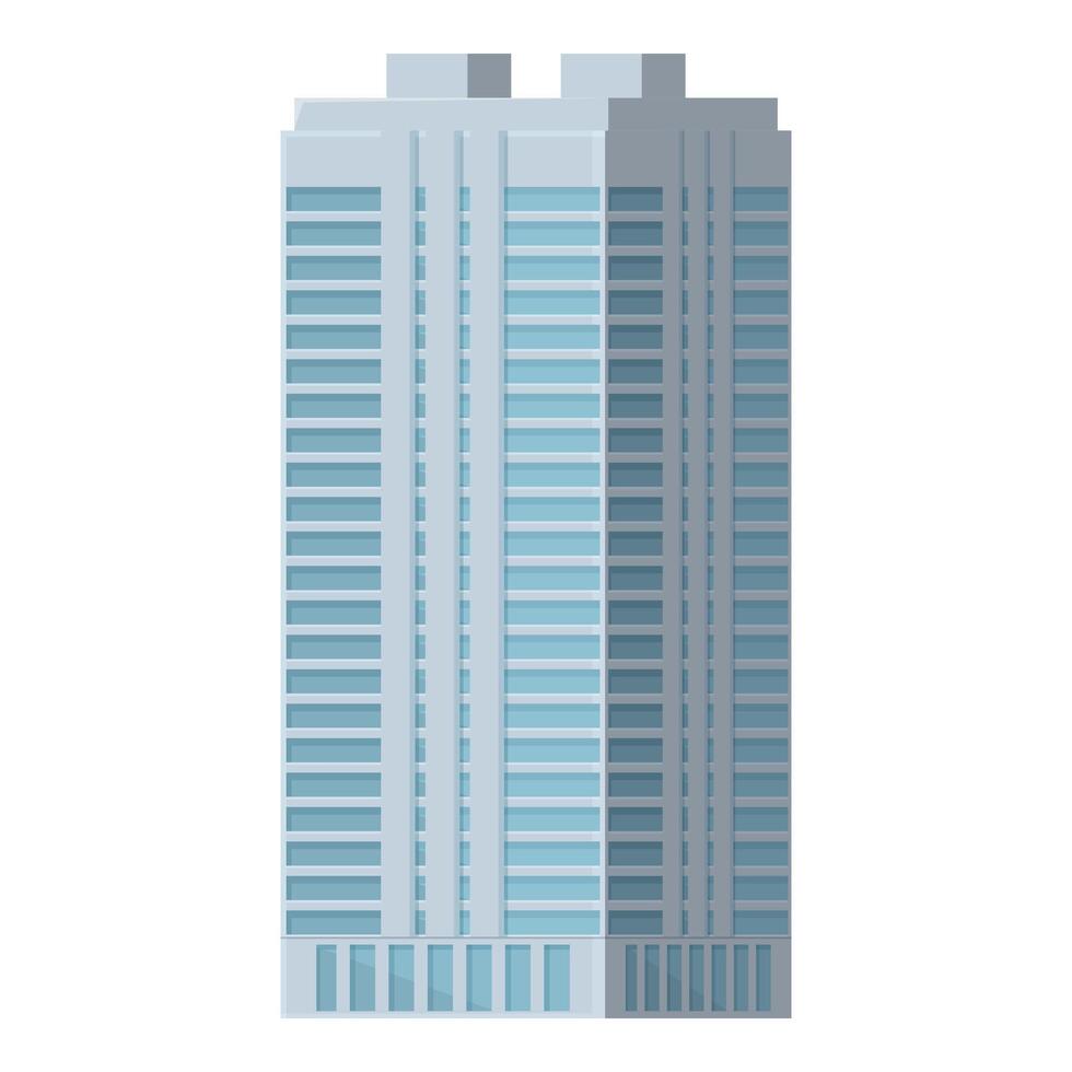 Flat design of a contemporary glass skyscraper for urban architecture designs vector