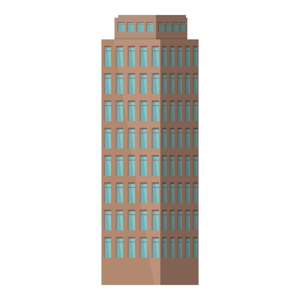 Isolated illustration of a contemporary multistory office building with large windows vector