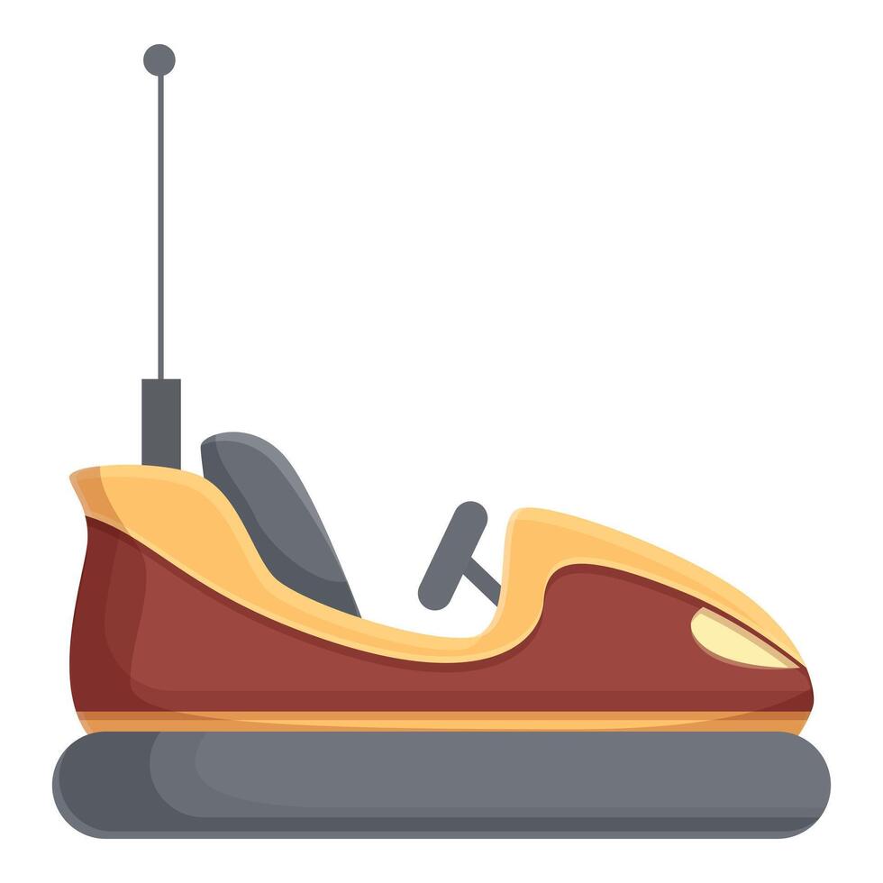 Cartoon bumper car isolated on white vector