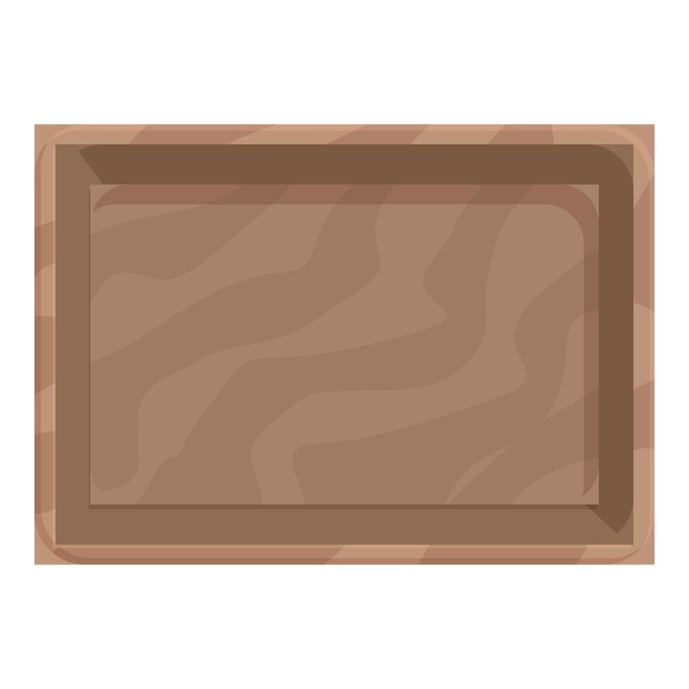 Empty wooden picture frame isolated on white vector