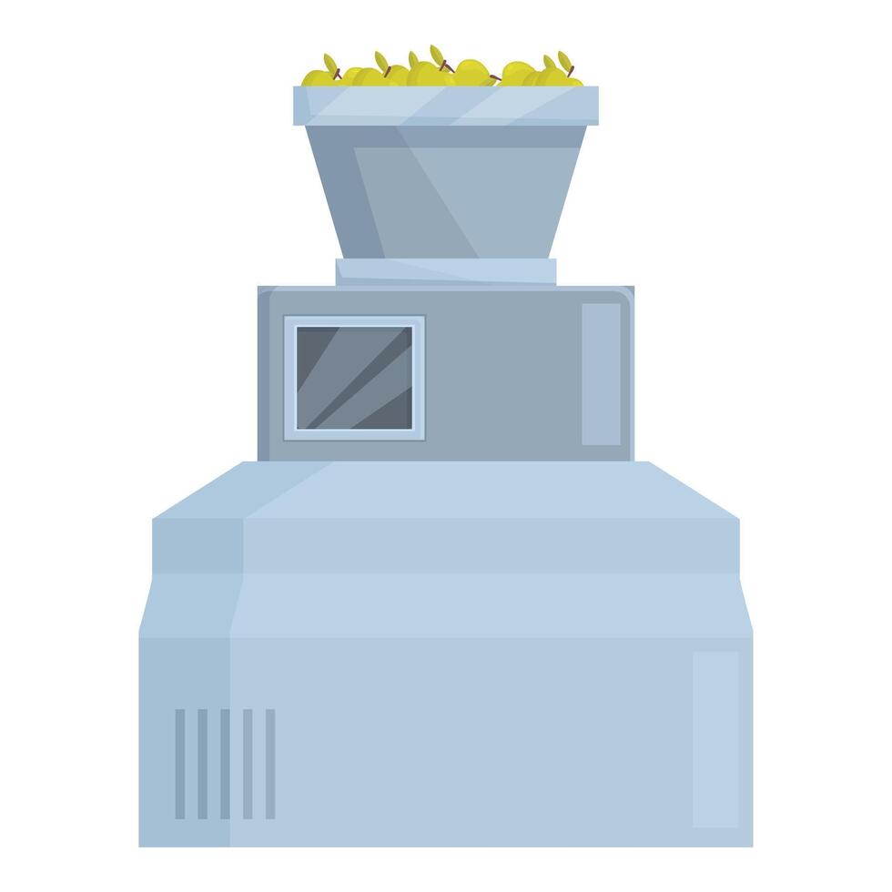 Modern industrial juicer machine with fresh lemons vector