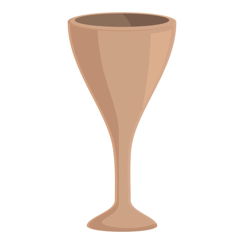 Elegant wooden goblet isolated on white vector