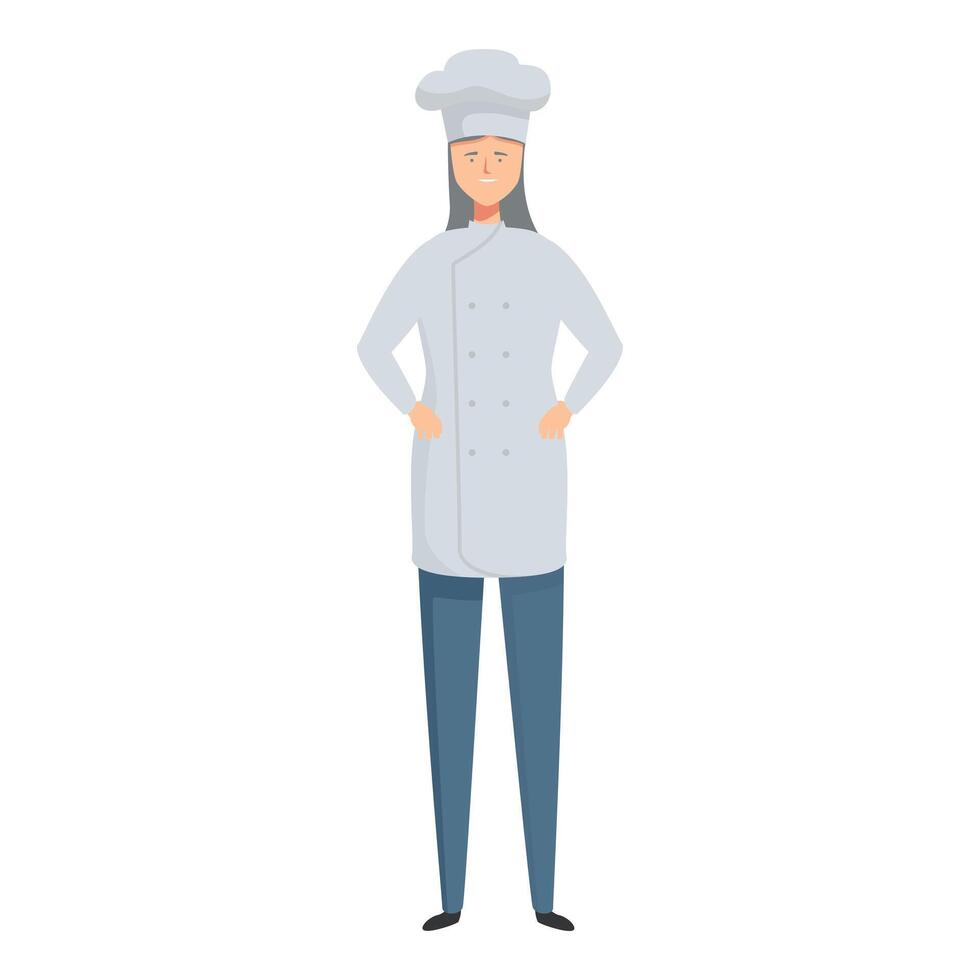 Professional chef posing in uniform vector