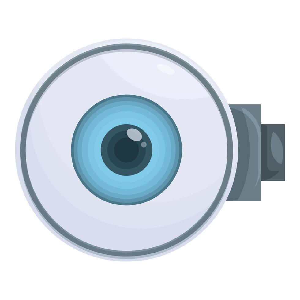 illustration of a stylized cartoon surveillance camera with a large lens vector