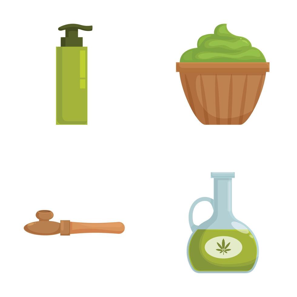 Set of spa and skincare icons vector