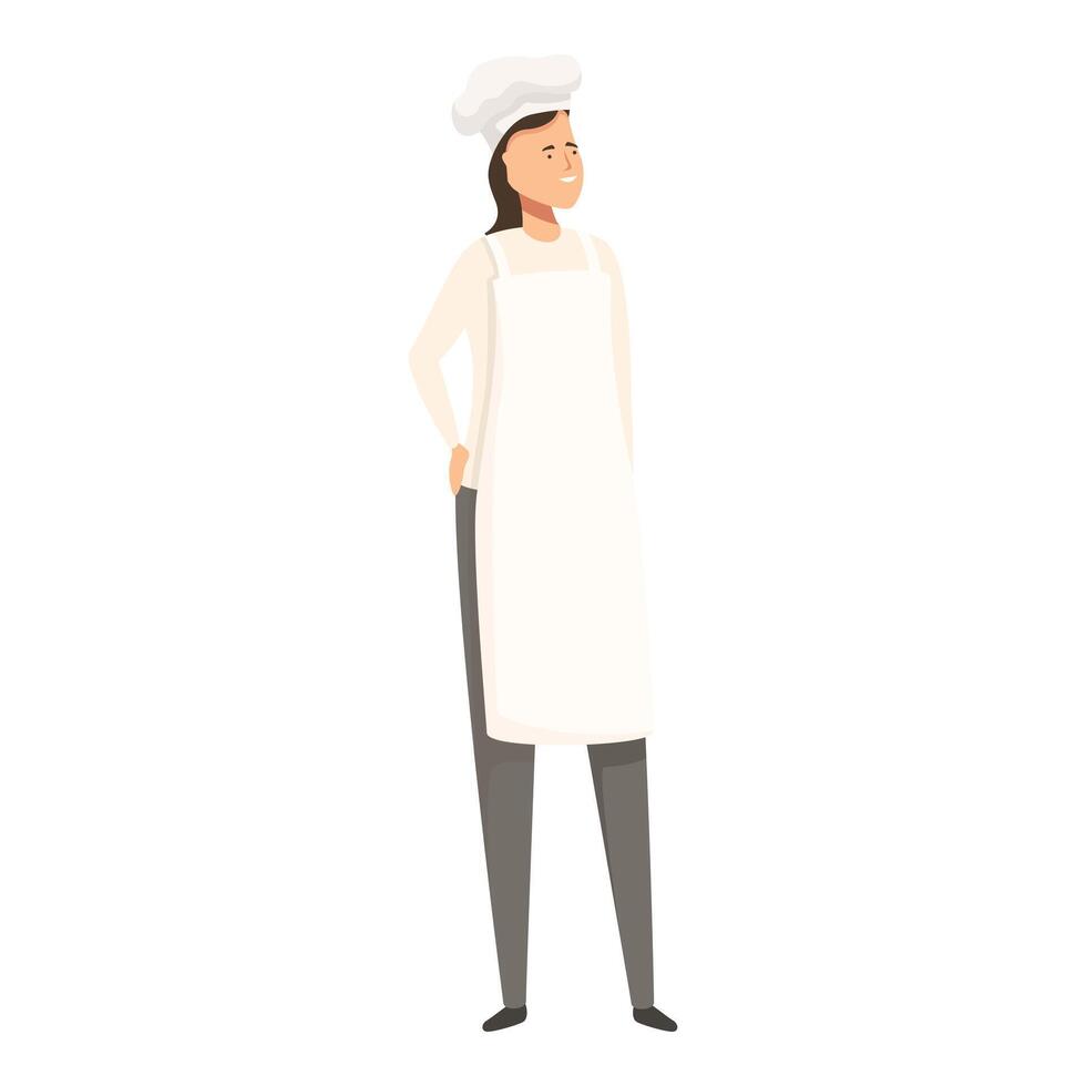 Confident professional chef standing with spoon vector
