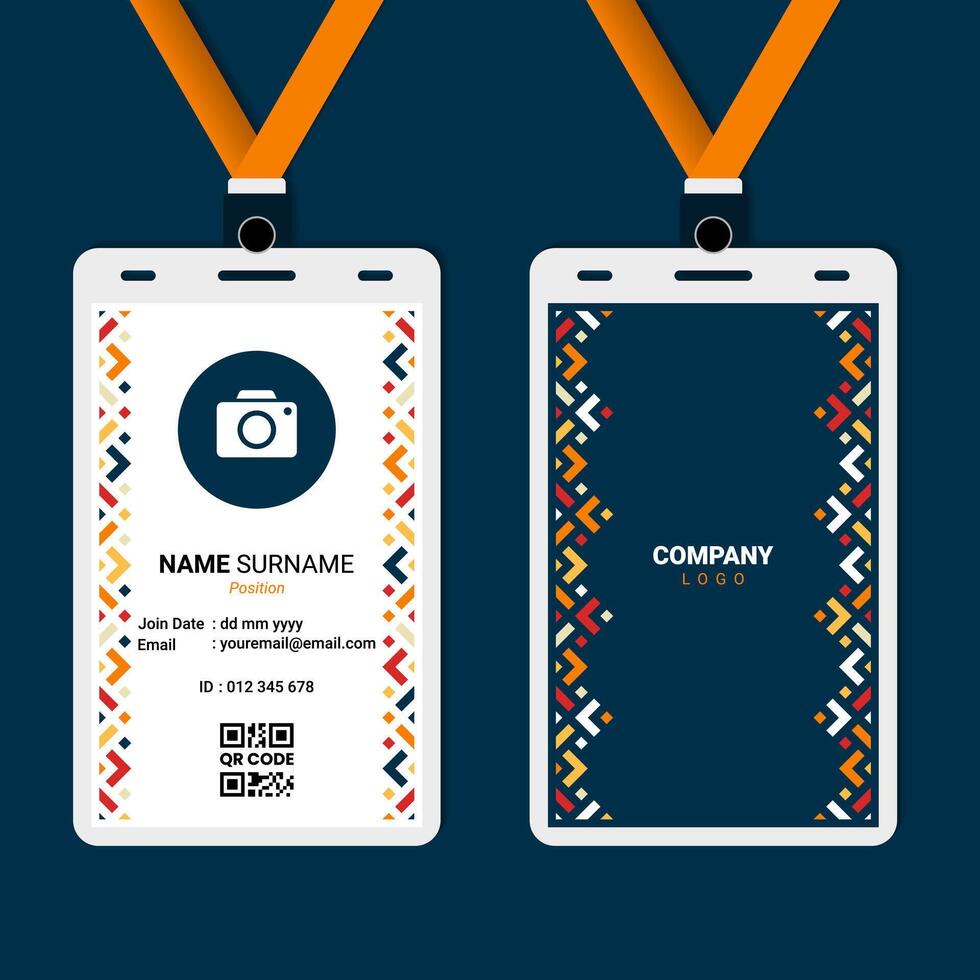 Abstract ID Card Design for Business or Company vector