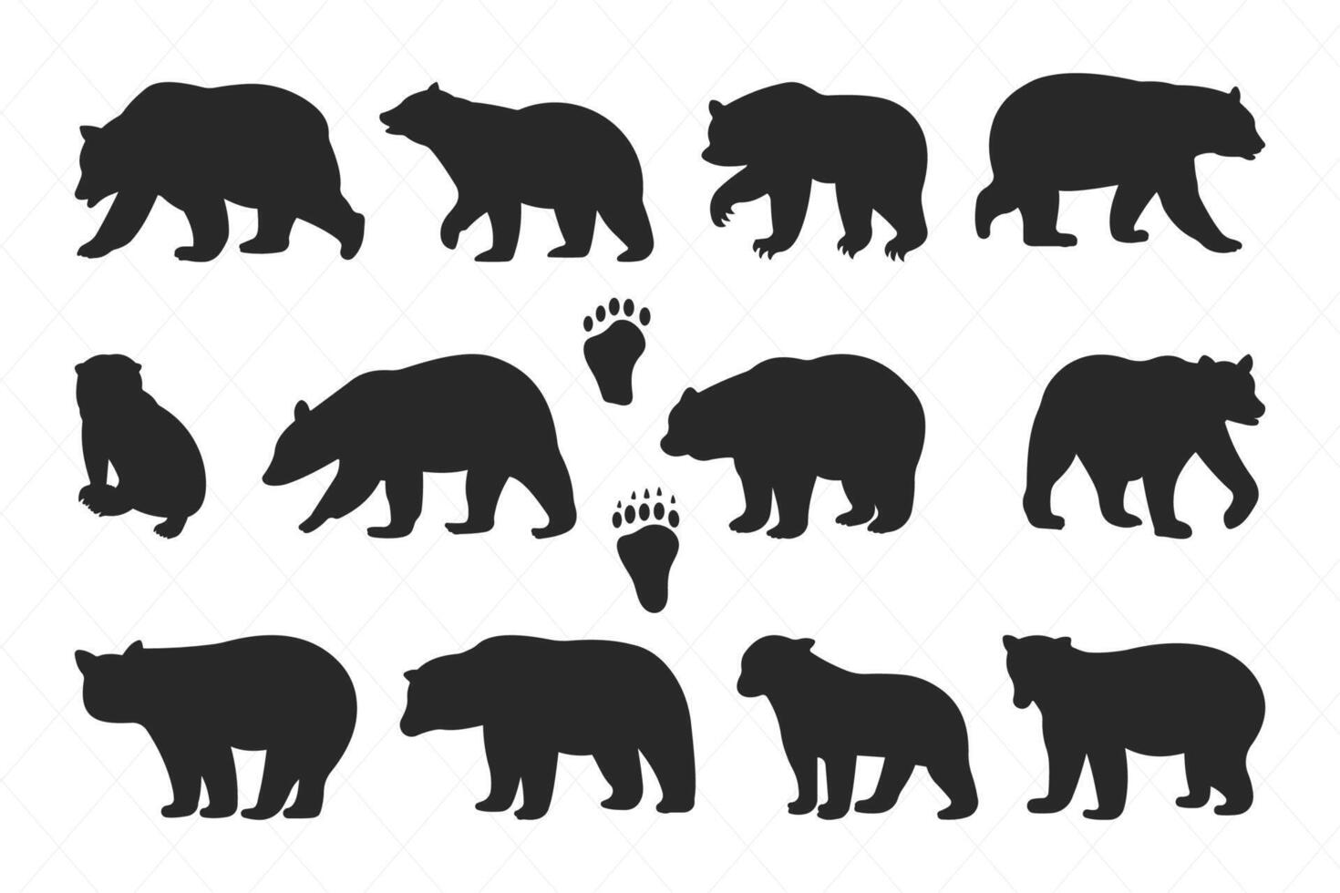 Bear mama Bear silhouette icon vector