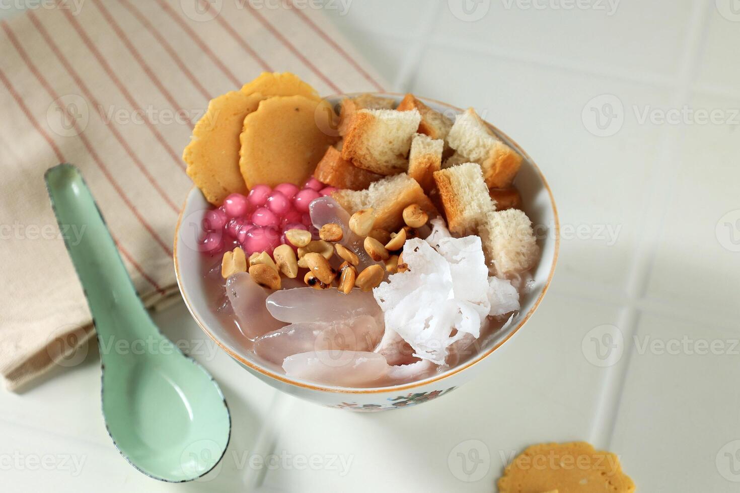 Wedang Sekoteng, Traditional Warm Dessert from Java, Indonesia. photo