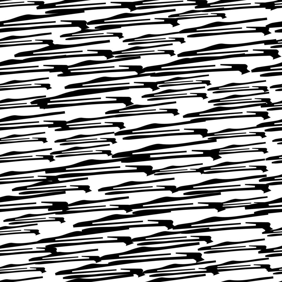 Seamless pattern with black pencil brushstrokes vector