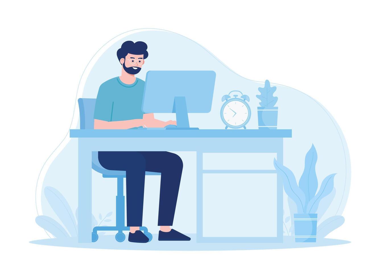 work in progress concept flat illustration vector