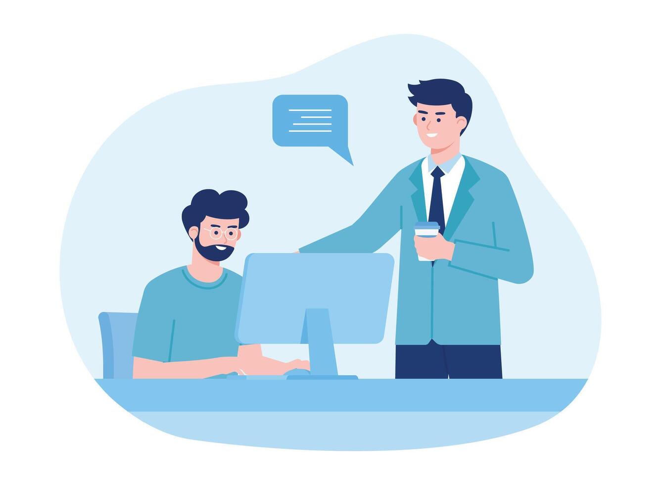 character of business consulting concept flat illustration vector