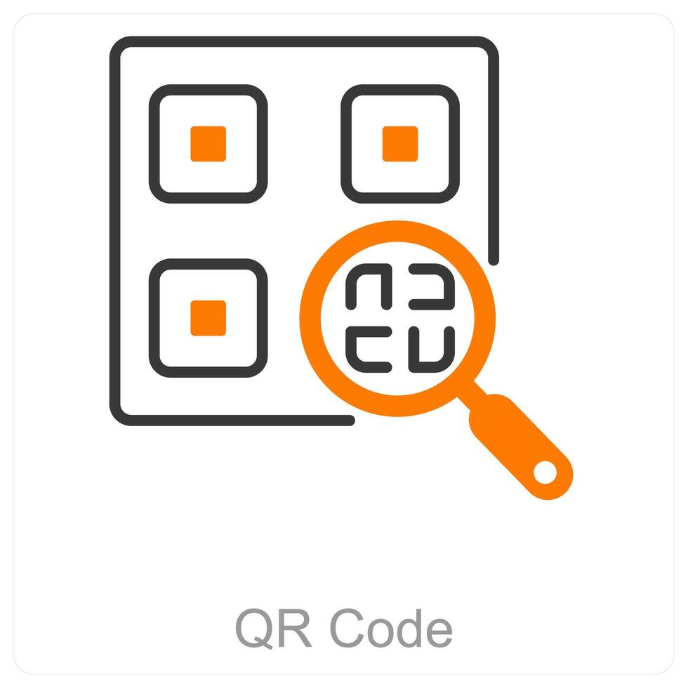 QR Code and scan icon concept vector