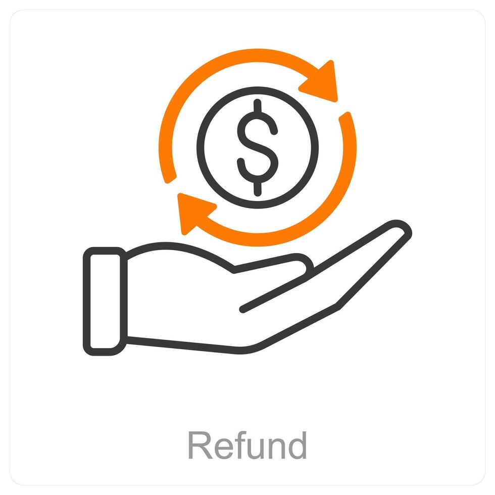 Refund and money icon concept vector