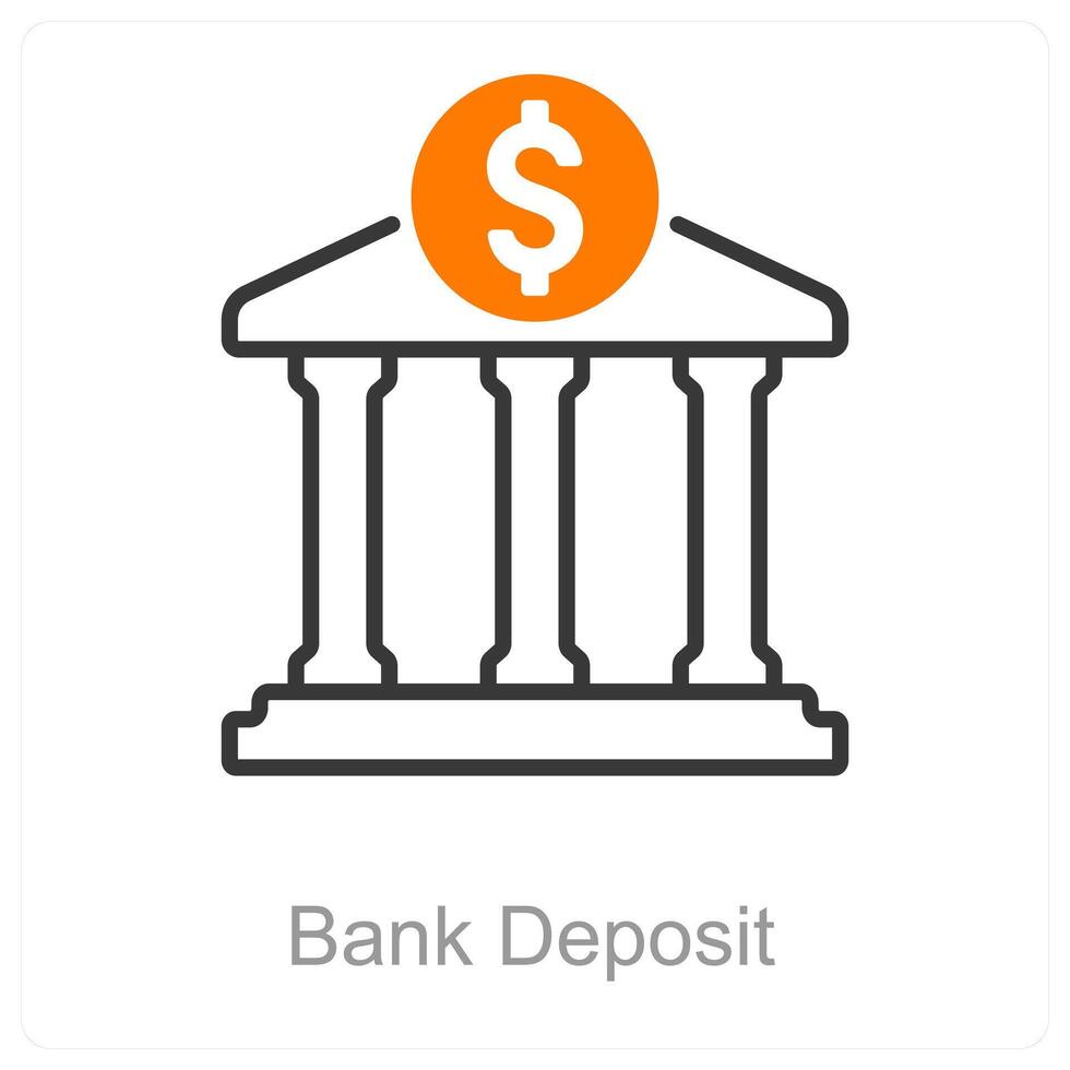Bank Deposit and savings icon concept vector