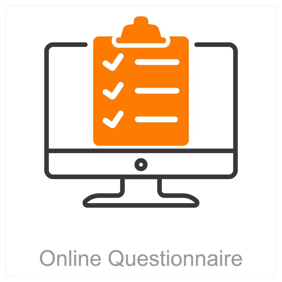 Online Questionnaire and form icon concept vector