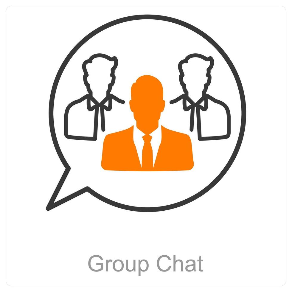 Group Chat and discussion icon concept vector