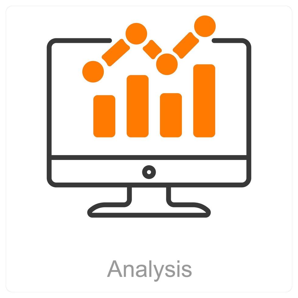 Analysis and chart icon concept vector