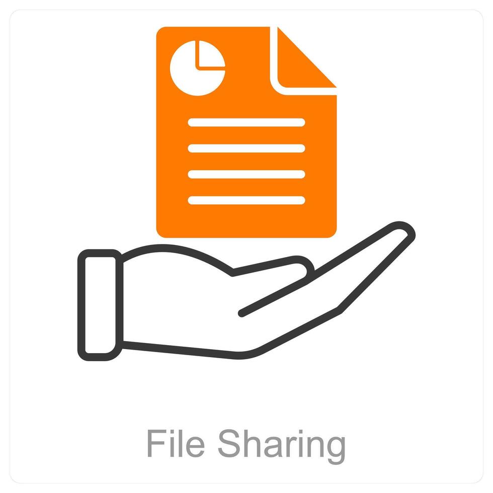 File Sharing and sync icon concept vector