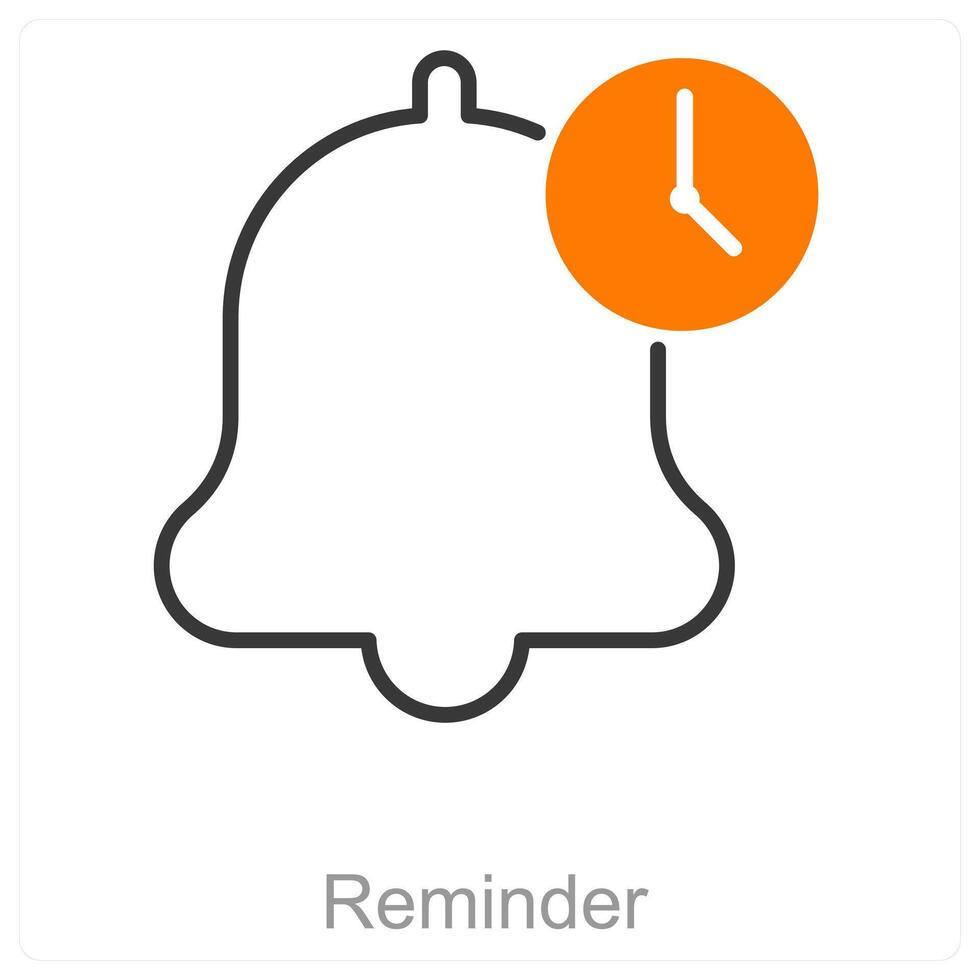 Reminder and alert icon concept vector