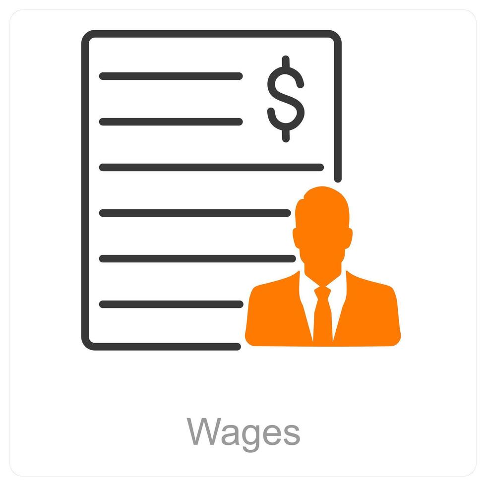 Wages and salary icon concept vector