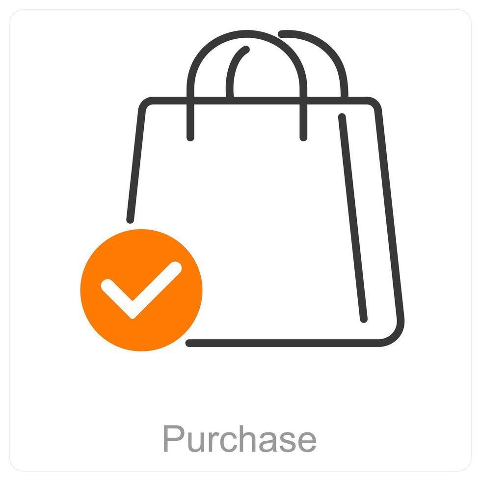 Purchase and shopping icon concept vector
