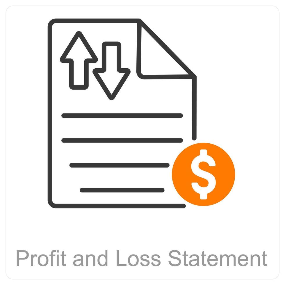 Profit and Loss Statement and finance icon concept vector