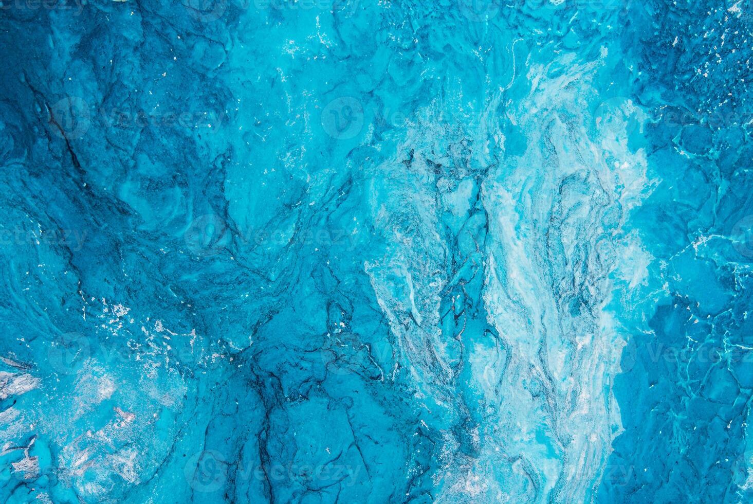 Abstract Blue and White Marble-Like Acrylic Texture Background photo