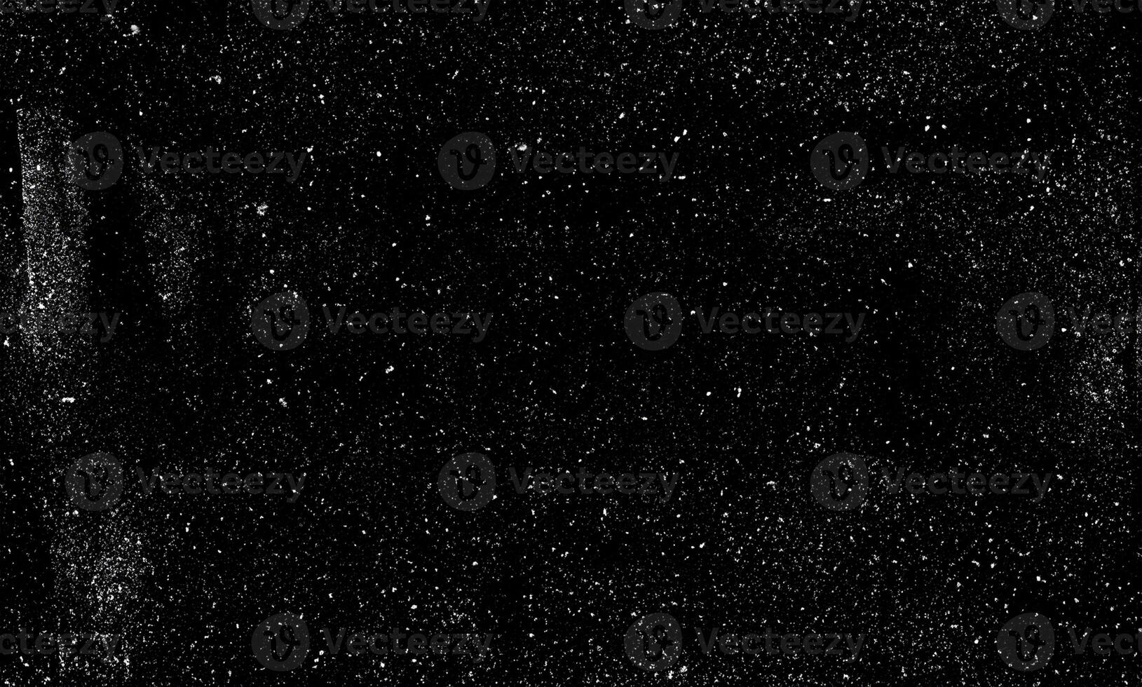 Dust Overlay Screen Effect for Grunge Background and Vintage Style, Abstract Dust Particle and Grain Texture on Black Background photo