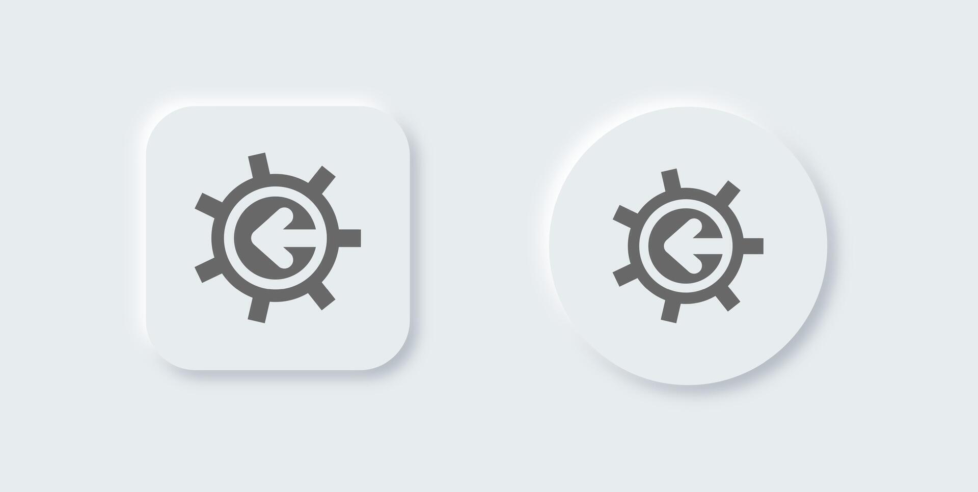 System solid icon in neomorphic design style. Configuration signs illustration. vector