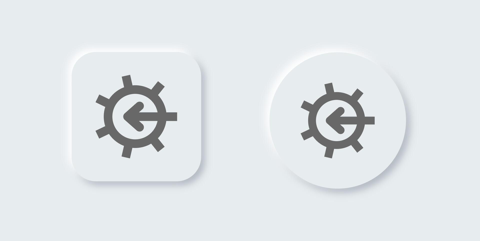 System line icon in neomorphic design style. Configuration signs illustration. vector