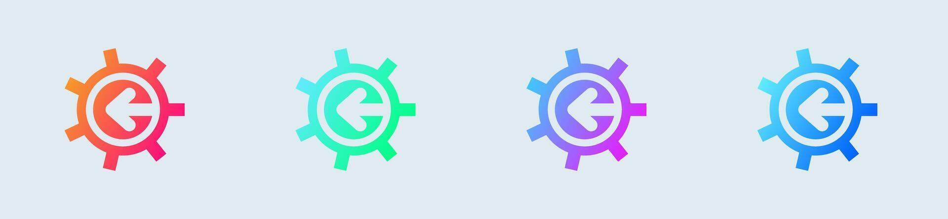 System solid icon in gradient colors. Configuration signs illustration. vector