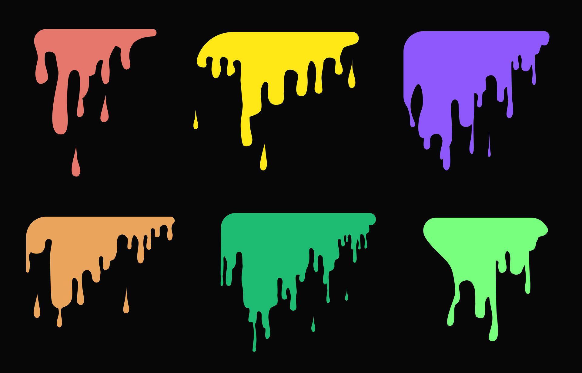 Multicolored paint runs off. Flowing paint. The best palette. Color