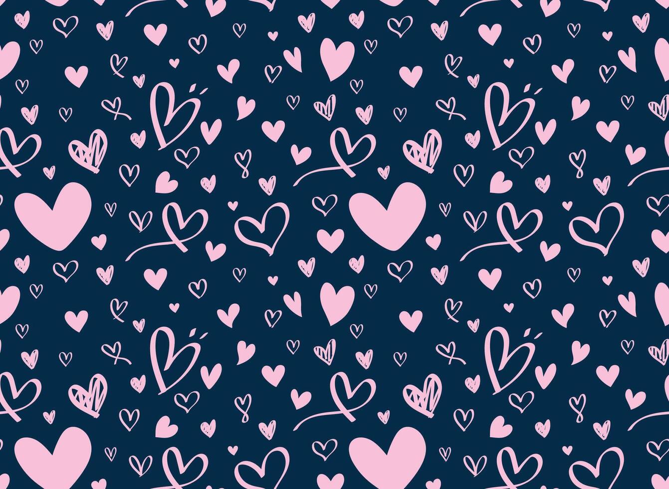 PrintRed love heart seamless pattern illustration. Cute romantic pink hearts background print. Valentine's day holiday backdrop texture, romantic wedding design. vector