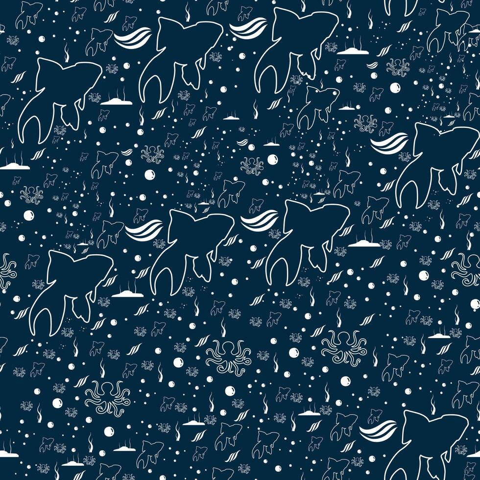 Seamless Sea fish Pattern vector